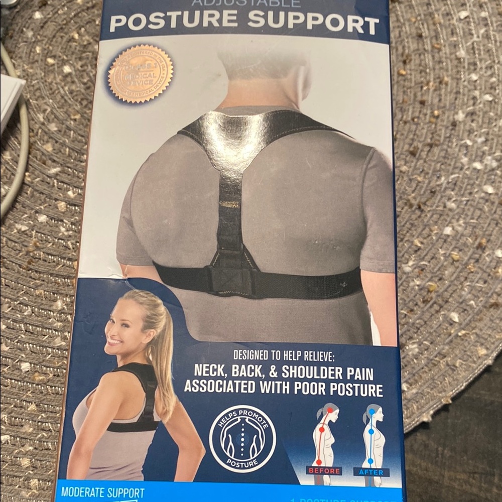 Adjustable Black Posture Support (M136)